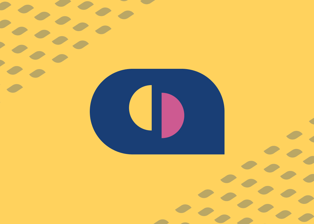 Sprechblase auf gelbem Hintergrund