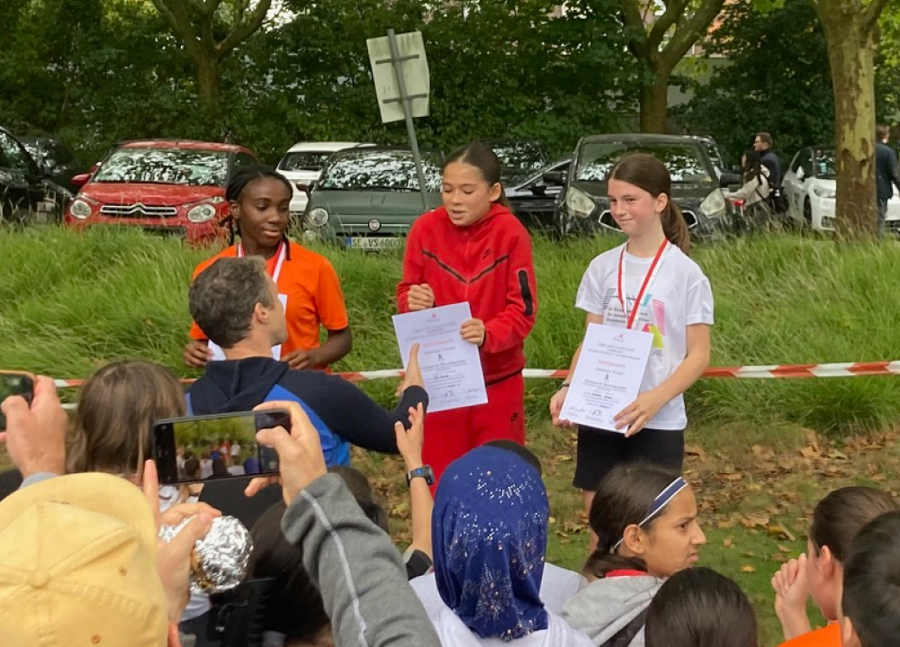 Siegerehrung Crosslauf Mädchen Jahrgang 2010