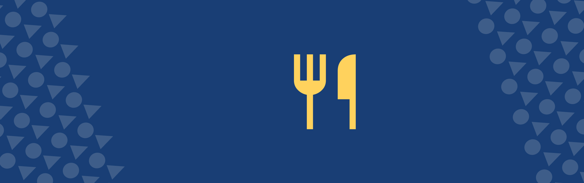 Besteck-Icon auf blauem Hintergrund